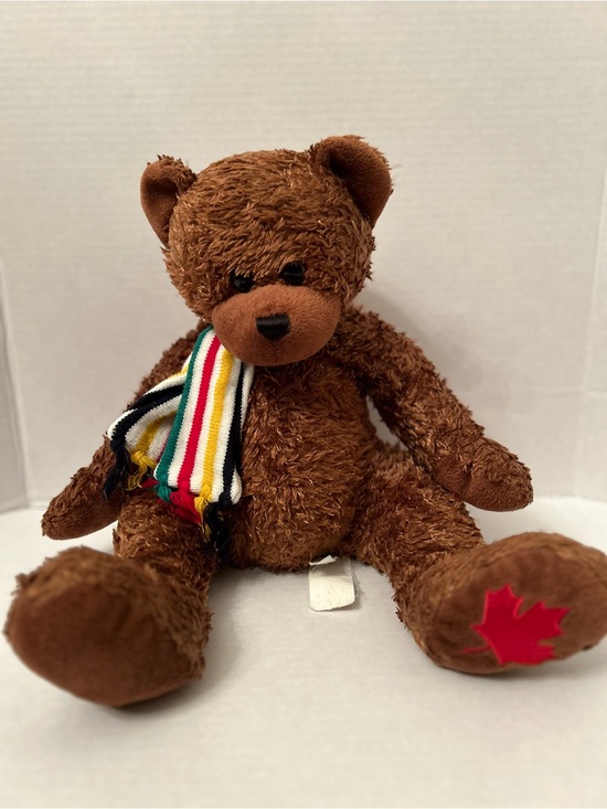Hudson's Bay Company Other - HBC Hudson’s Bay Brown Plush Teddy Bear with Striped Scarf